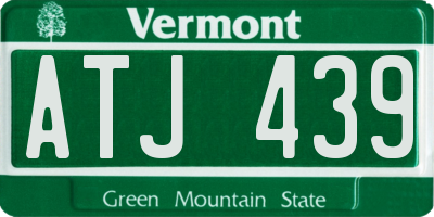 VT license plate ATJ439