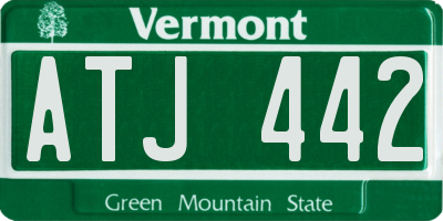 VT license plate ATJ442