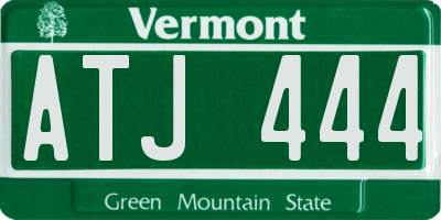 VT license plate ATJ444