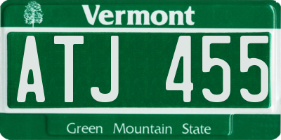 VT license plate ATJ455