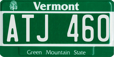 VT license plate ATJ460