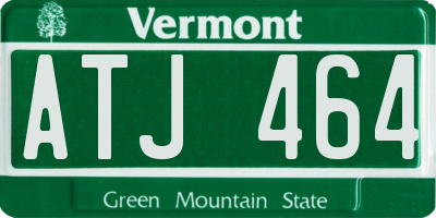 VT license plate ATJ464