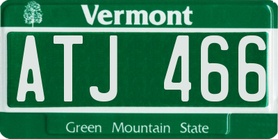 VT license plate ATJ466