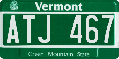 VT license plate ATJ467