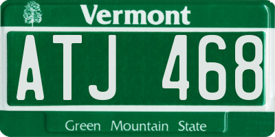 VT license plate ATJ468