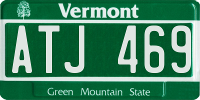 VT license plate ATJ469