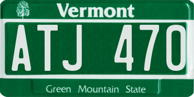 VT license plate ATJ470