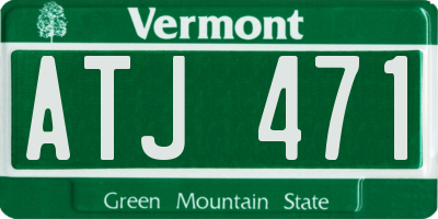 VT license plate ATJ471