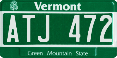 VT license plate ATJ472