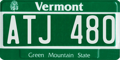 VT license plate ATJ480