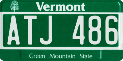 VT license plate ATJ486
