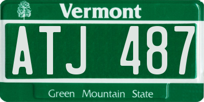 VT license plate ATJ487