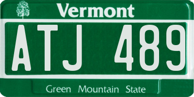 VT license plate ATJ489
