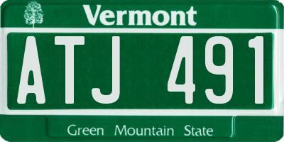 VT license plate ATJ491