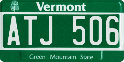 VT license plate ATJ506