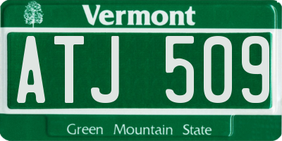 VT license plate ATJ509