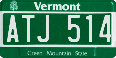VT license plate ATJ514
