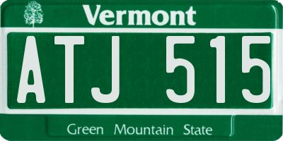 VT license plate ATJ515