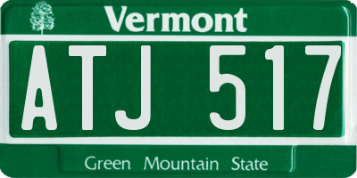 VT license plate ATJ517
