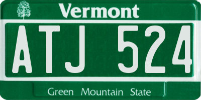 VT license plate ATJ524