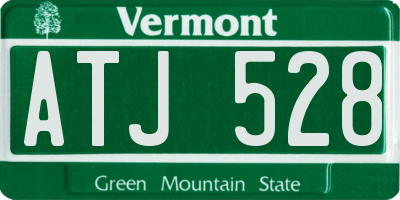 VT license plate ATJ528