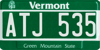 VT license plate ATJ535