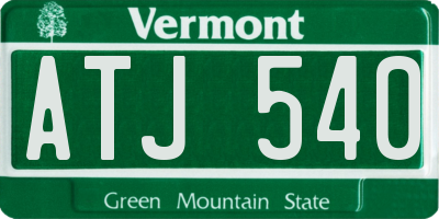 VT license plate ATJ540