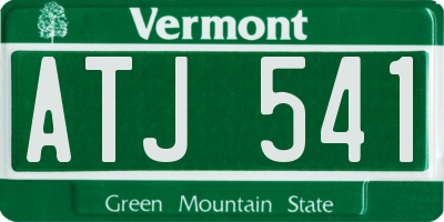 VT license plate ATJ541