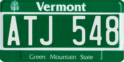 VT license plate ATJ548