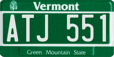 VT license plate ATJ551