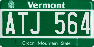VT license plate ATJ564