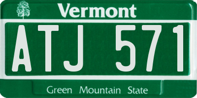 VT license plate ATJ571