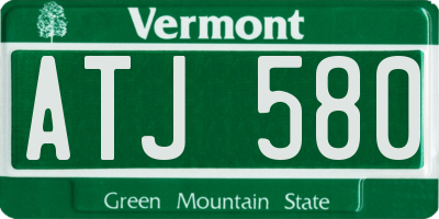 VT license plate ATJ580