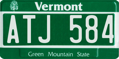 VT license plate ATJ584