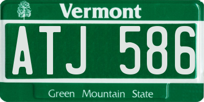 VT license plate ATJ586