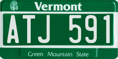 VT license plate ATJ591