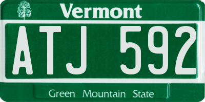 VT license plate ATJ592