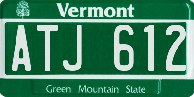 VT license plate ATJ612