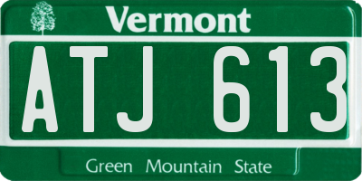 VT license plate ATJ613