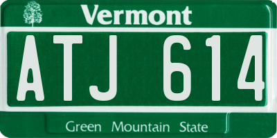 VT license plate ATJ614