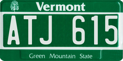 VT license plate ATJ615