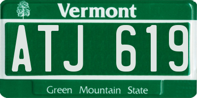 VT license plate ATJ619
