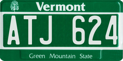 VT license plate ATJ624