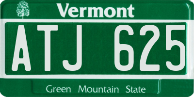 VT license plate ATJ625