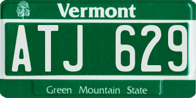 VT license plate ATJ629