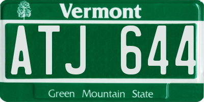 VT license plate ATJ644