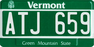 VT license plate ATJ659