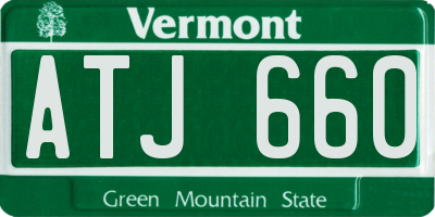 VT license plate ATJ660