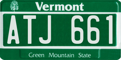 VT license plate ATJ661