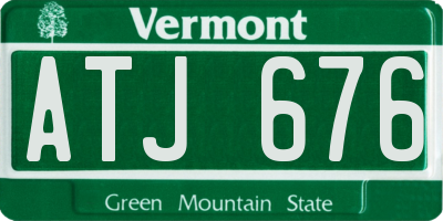 VT license plate ATJ676